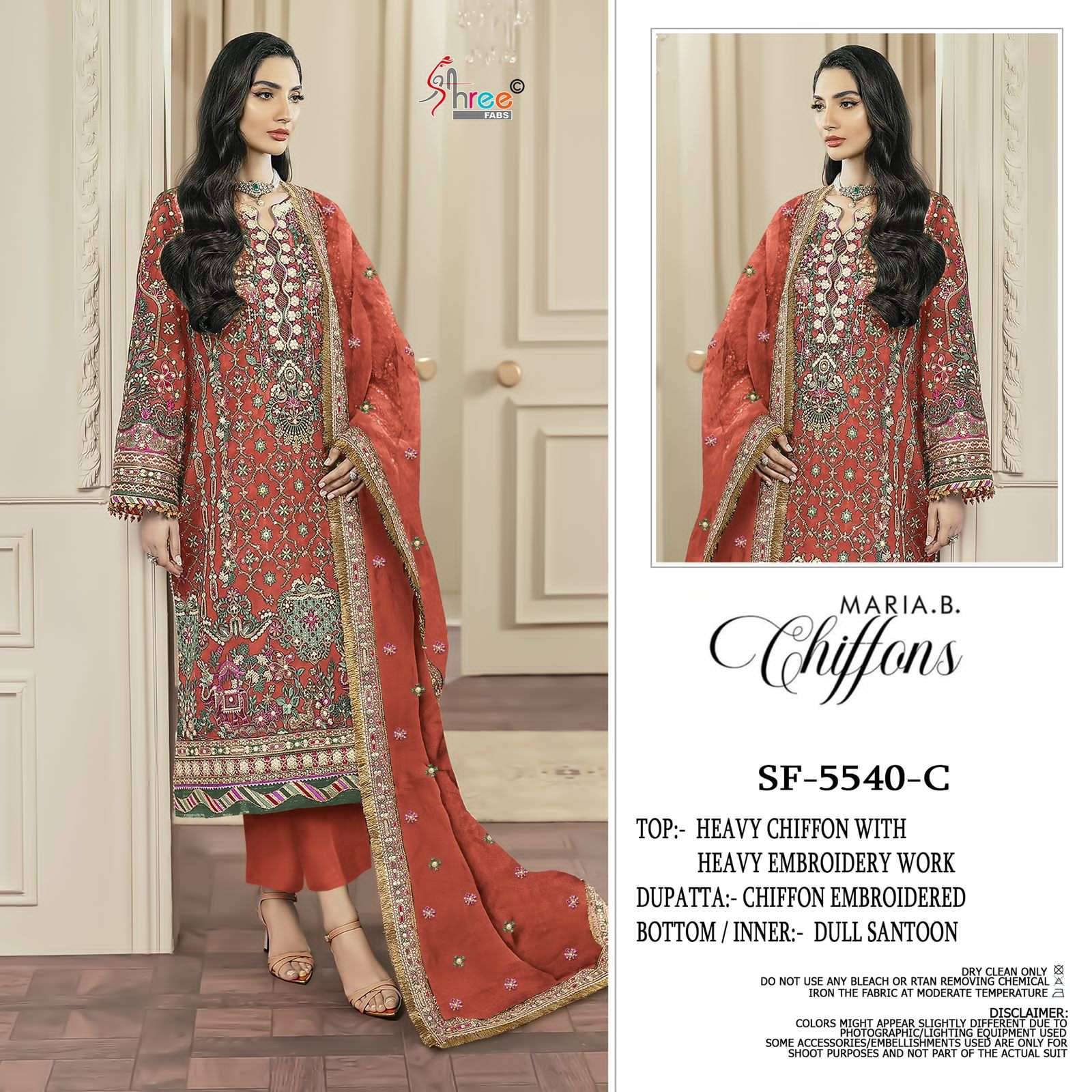 5540 Colors BY Shree fabs 5540 a TO 5540 d SERIES Pakistani Stylish Beautiful Colourful Printed & chiffon embroidered readymade Dresses At Wholesale Price